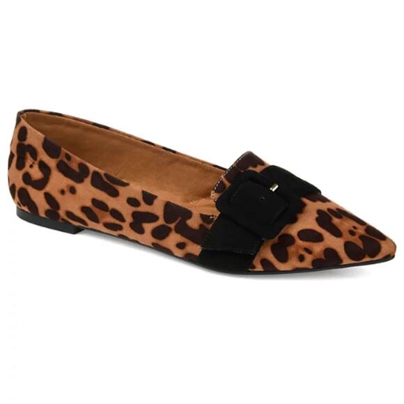 Journee Collection Audrey Buckle Pointed Toe Ballet Flats NEW Size 8 - Picture 1 of 8